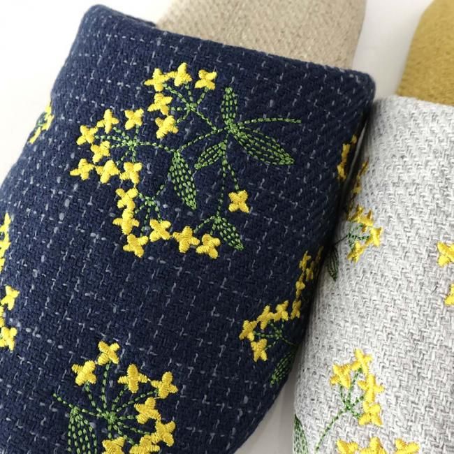ピッチツィ ルームシューズ スリッパ 刺繍 花柄 かわいい