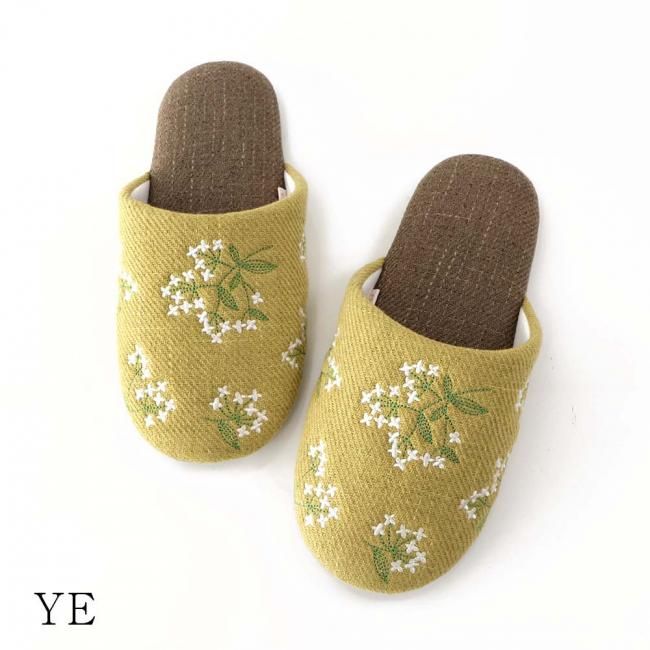 ピッチツィ ルームシューズ スリッパ 刺繍 花柄 かわいい