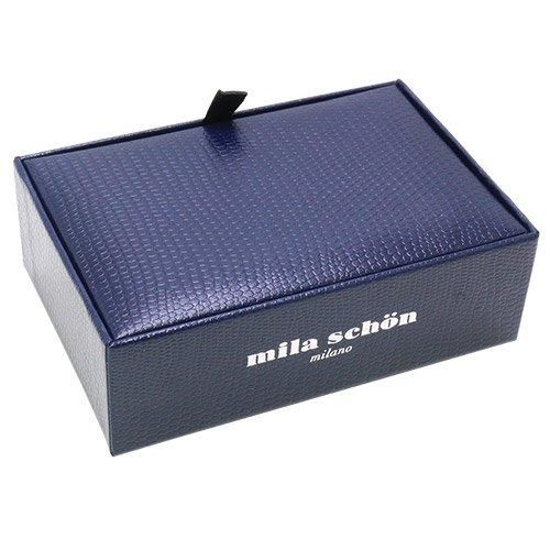 mila schon ミラ ショーン ネイビー ウェーブ ネクタイピン