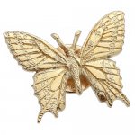 シロメ製 ゴールド バタフライ 蝶 ピンズ ラペルピン