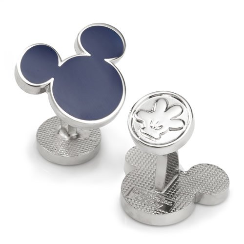 Disney ミッキーマウス シルエット ブルー カフス - カフスボタン (カフリンクス）専門店 - CUFF.JP