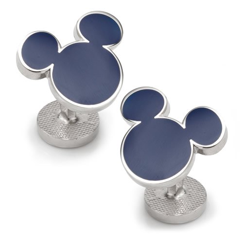 Disney ミッキーマウス シルエット ブルー カフス - カフスボタン