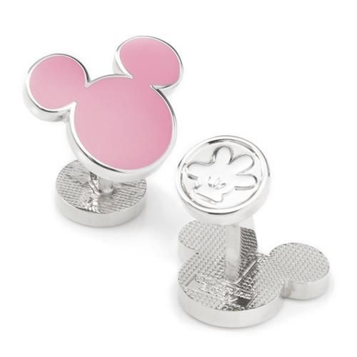 Disney ミッキーマウス シルエット ピンク カフス カフスボタン カフリンクス 専門店 Cuff Jp