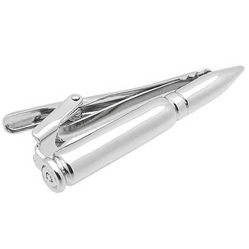 シルバー 銃弾 弾丸 ネクタイピン タイバー - カフスボタン