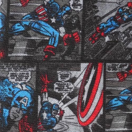 MARVEL キャプテン アメリカ コミック グレー ネクタイ - カフス MARVEL キャプテン アメリカ コミック グレー ネクタイ - カフス
