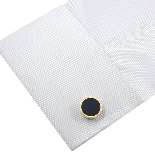 美品★Ermenegildo Zegna オニキスカフリンクス ゴールド 美品☆Ermenegildo Zegna オニキスカフリンクス ゴールド