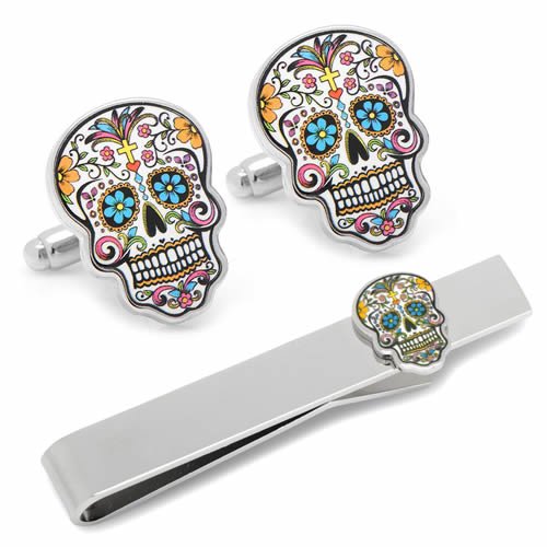 DAY OF THE DEAD スカル カフス ネクタイピン セット - カフスボタン