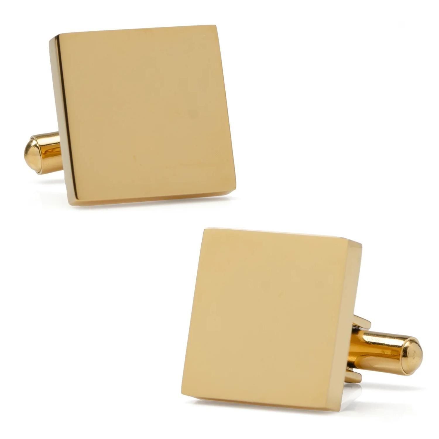 Ox & Bull Trading Co ゴールド ステンレス スクエア カフス