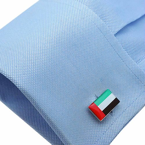 UAE アラブ首長国連邦 国旗 カフス - カフスボタン (カフリンクス