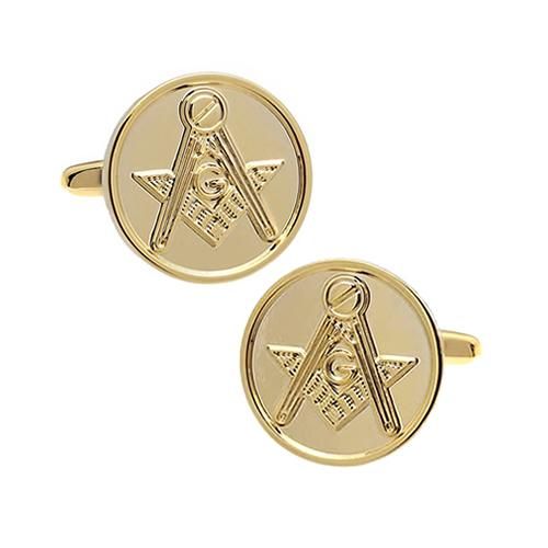 フリーメイソン ゴールドコイン カフス - カフスボタン (カフリンクス