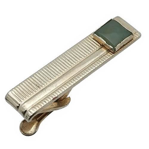 アンティーク タイピン ゴールド&グリーンストーン #594