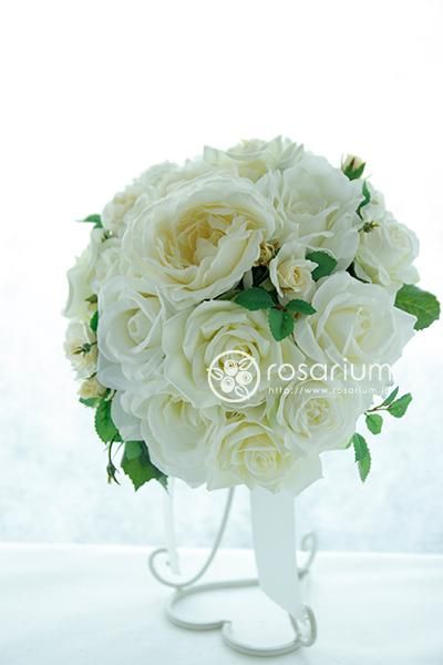 ウェディングブーケ アーティフィシャルフラワー バラ クラッチブーケ・10種のバラ-アーティフィシャルフラワー - 造花