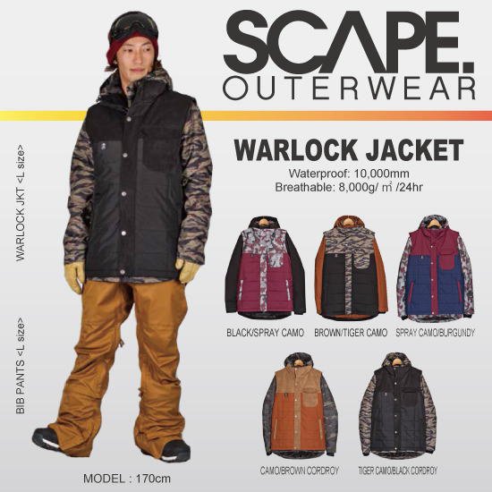 16-17 SCAPE(エスケープ) / WARLOCK JACKET - スノーボードショップ