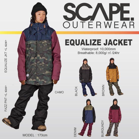 人気のファッションブランド！ SCAPE エスケープ EQUALIZE JAKET