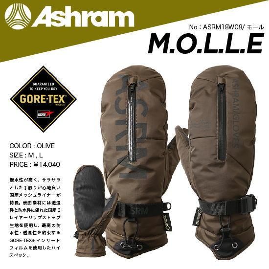 18-19 Ashram Gloves(ｱｼｭﾗﾑ ｸﾞﾛｰﾌﾞ)・M.O.L.L.E [BLACK