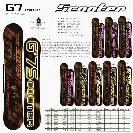 日本正規販売品 SCOOTER G7 スクーター 138センチ | silviao.com.co