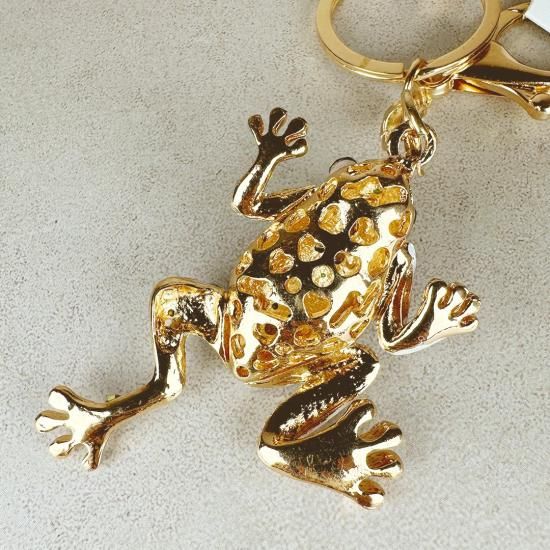 カエル アクセサリー | 王冠カエルキーホルダー - カエル雑貨専門のお