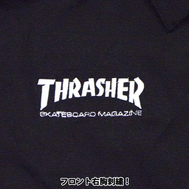 【Sサイズ ラスト1点】スラッシャー THRASHER MAG S/S WORK SHIRT(BLACK)スラッシャーシャツ THRASHERシャツ  スラッシャーワークシャツ - 大阪心斎橋アメ村WARP WEB SHOP!!!!!!!