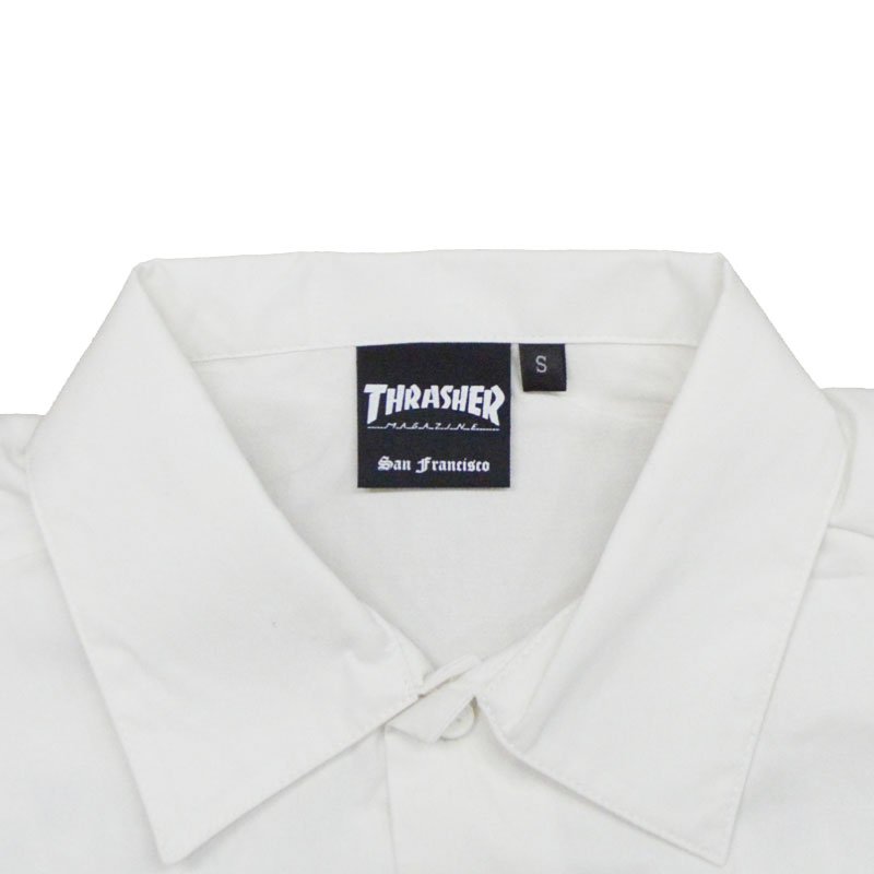 スラッシャー THRASHER HOMETOWN S/S WORK SHIRT(WHITE)スラッシャーシャツ THRASHERシャツ  スラッシャーワークシャツ - 大阪心斎橋アメ村WARP WEB SHOP!!!!!!!