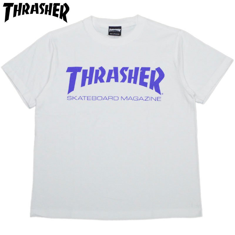 スラッシャー Thrasher Mag Logo Tee White Purple スラッシャーｔシャツ Thrasherｔシャツ スラッシャーマグロゴ Thrasherマグロゴ 大阪心斎橋アメ村warp Web Shop