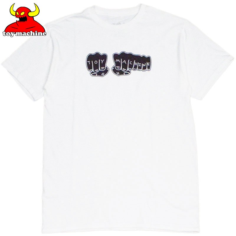 Toy Machine Fist Tee White White Ｍ