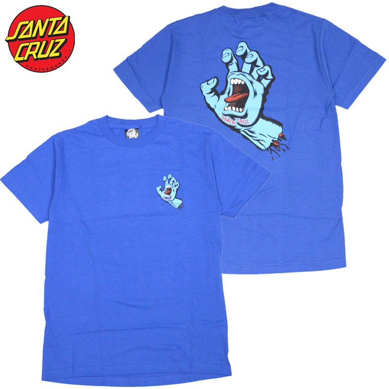 【Sサイズ ラスト1点】サンタクルーズ SANTA CRUZ SCREAMING HAND TEE(ROYAL BLUE)サンタクルーズＴシャツ  SANTA CRUZ Tシャツ サンタクルーズ半袖 - 大阪心斎橋アメ村WARP WEB SHOP!!!!!!!