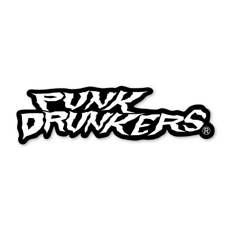 パンクドランカーズ PUNK DRUNKERS ギザロゴステッカー(WHITE)パンク