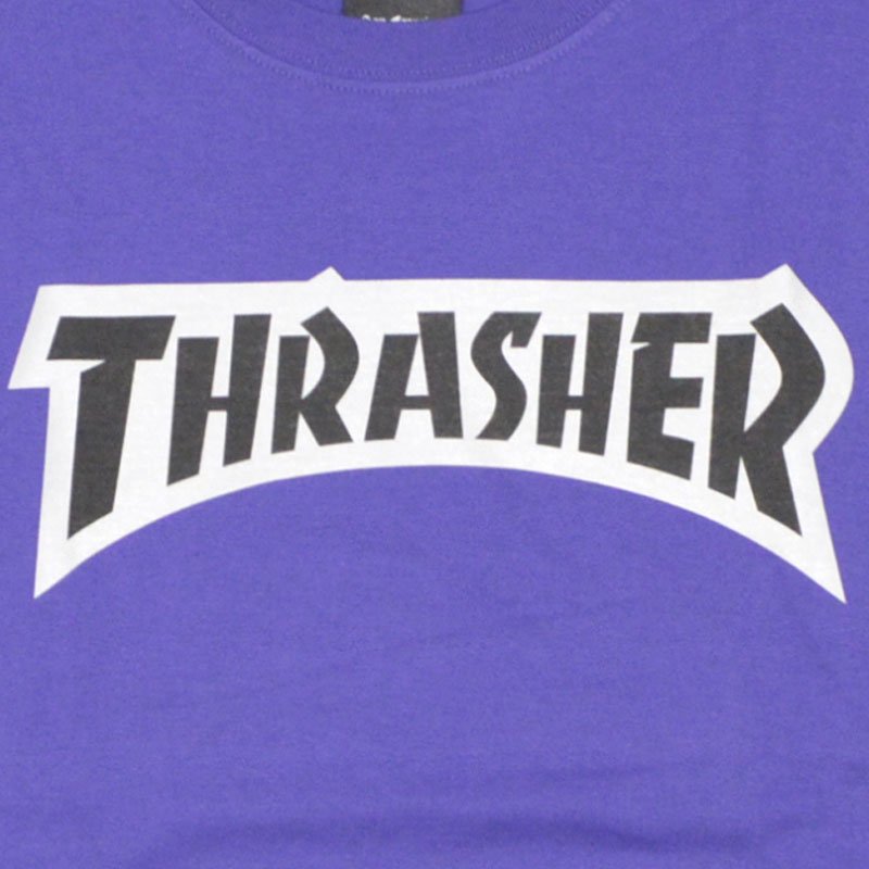 スラッシャー THRASHER STICKER2 TEE(VIOLET)スラッシャーＴシャツ THRASHERＴシャツ スラッシャー半袖  THRASHER半袖 - 大阪心斎橋アメ村WARP WEB SHOP!!!!!!!