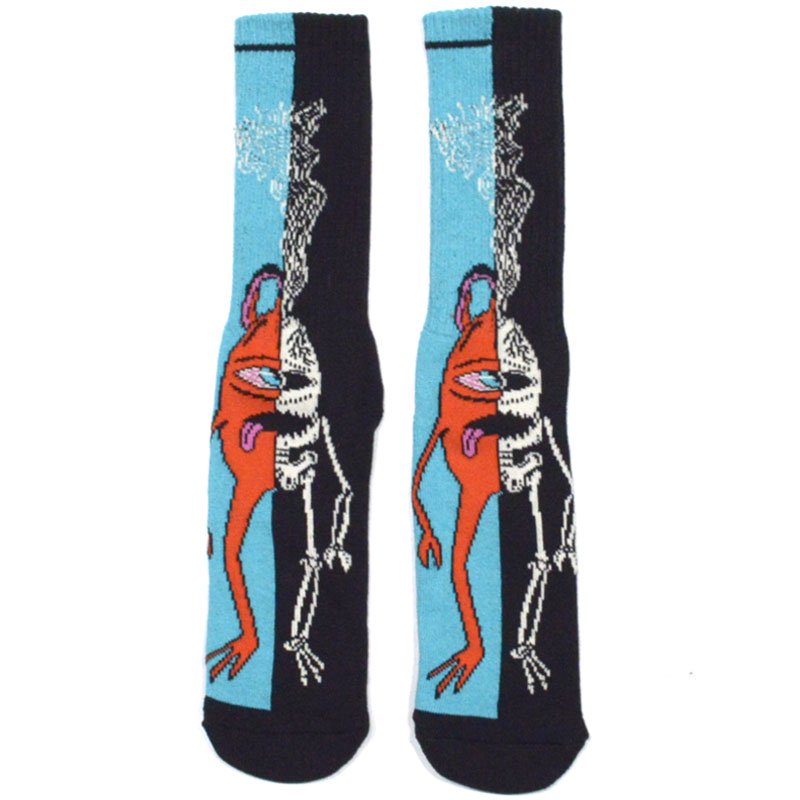 【US】トイマシーン TOY MACHINE SPLIT SOCKS(BLUE/BLACK