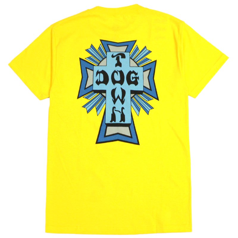 US】ドッグタウン DOGTOWN CROSS LOGO TEE(YELLOW)ドッグタウンTシャツ