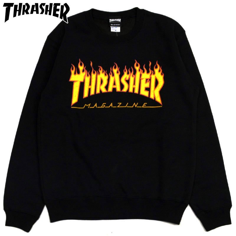 クーポンとポイント THRASHER MA-1 ファイヤパターン 刺繍