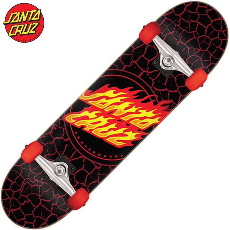 サンタクルーズ SANTA CRUZ FLAME DOT FULL COMPLETE DECK(BLACK)サンタクルーズデッキ SANTA  CRUZデッキ スケートボード コンプリート - 大阪心斎橋アメ村WARP WEB SHOP!!!!!!!