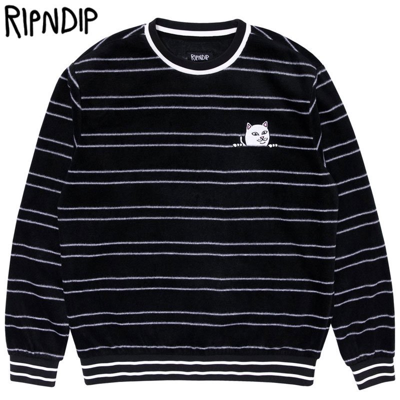 リップンディップ RIPNDIP PEEKING NERMAL POLAR FLEECE CREW NECK