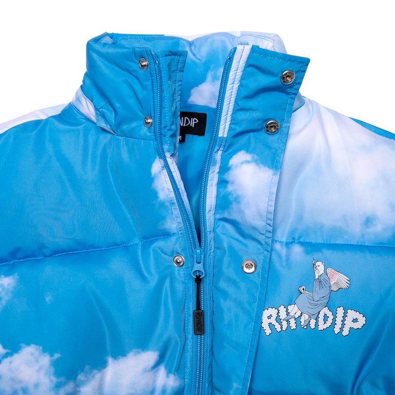 送料無料 リップンディップ RIPNDIP HEAVEN AND HEL PUFFER JACKET