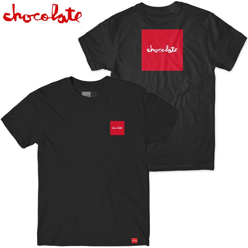 【Sサイズ ラスト1点】チョコレート CHOCOLATE SQUARE TEE(BLACK)チョコレートTシャツ CHOCOLATE Tシャツ  チョコレート半袖 CHOCOLATE半袖 - 大阪心斎橋アメ村WARP WEB SHOP!!!!!!!