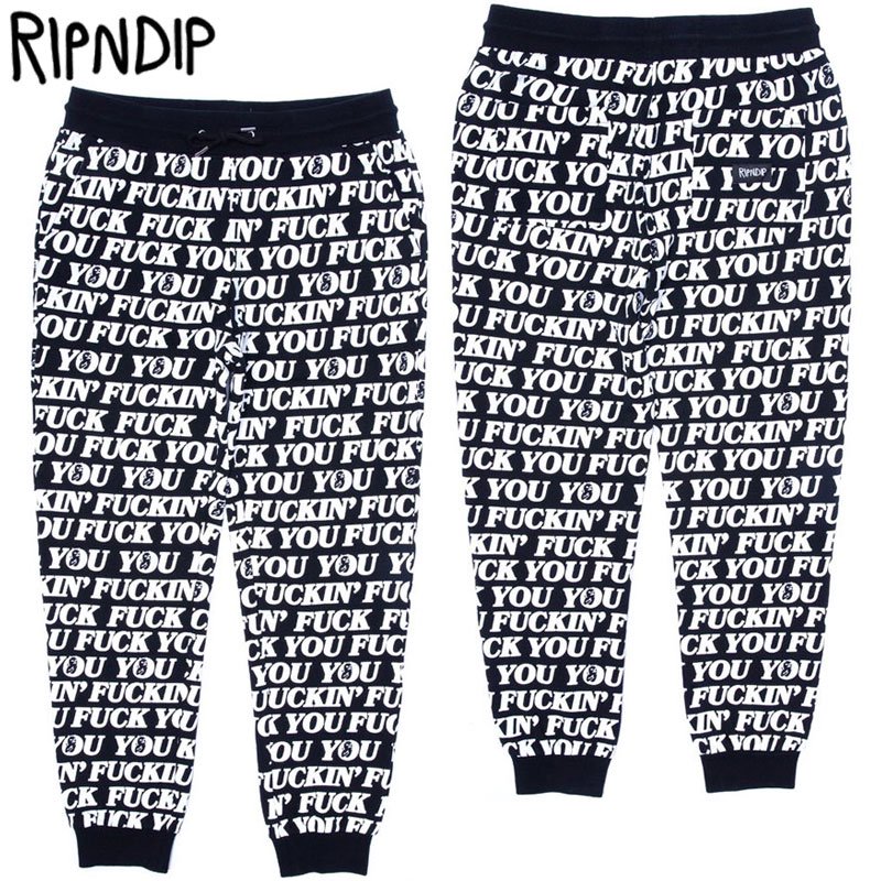 リップンディップ RIPNDIP FUCK YOU SWEAT PANTS(BLACK)リップン