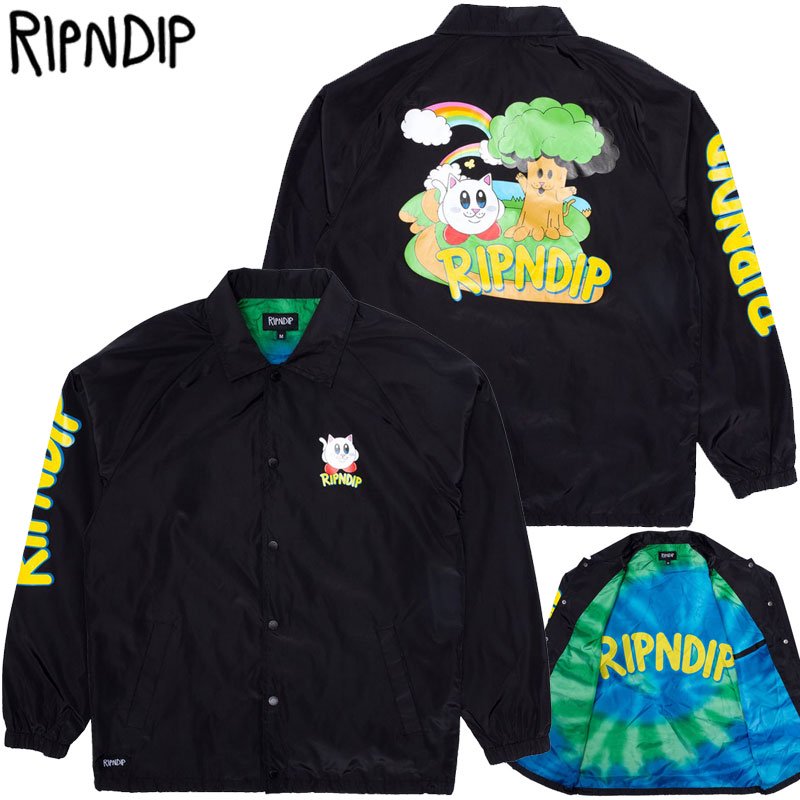 リップンディップ RIPNDIP NERMBY COACH JACKET(BLACK)リップン