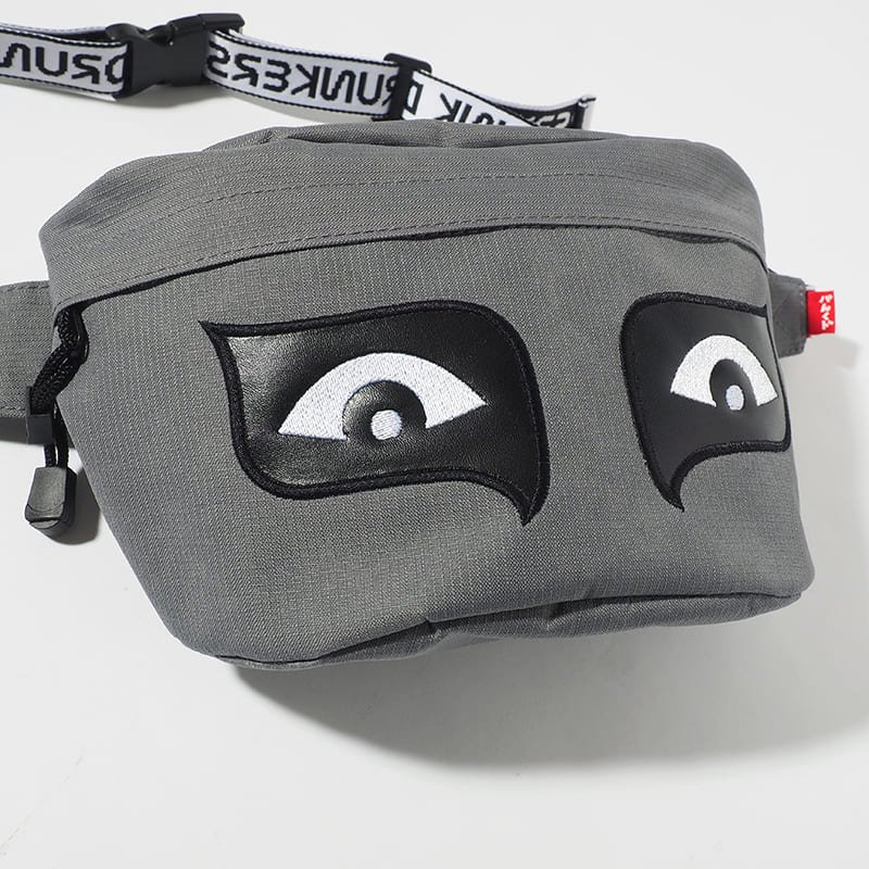 パンクドランカーズ PUNK DRUNKERS あいつ目ウエストBAG(GRAY)パンク