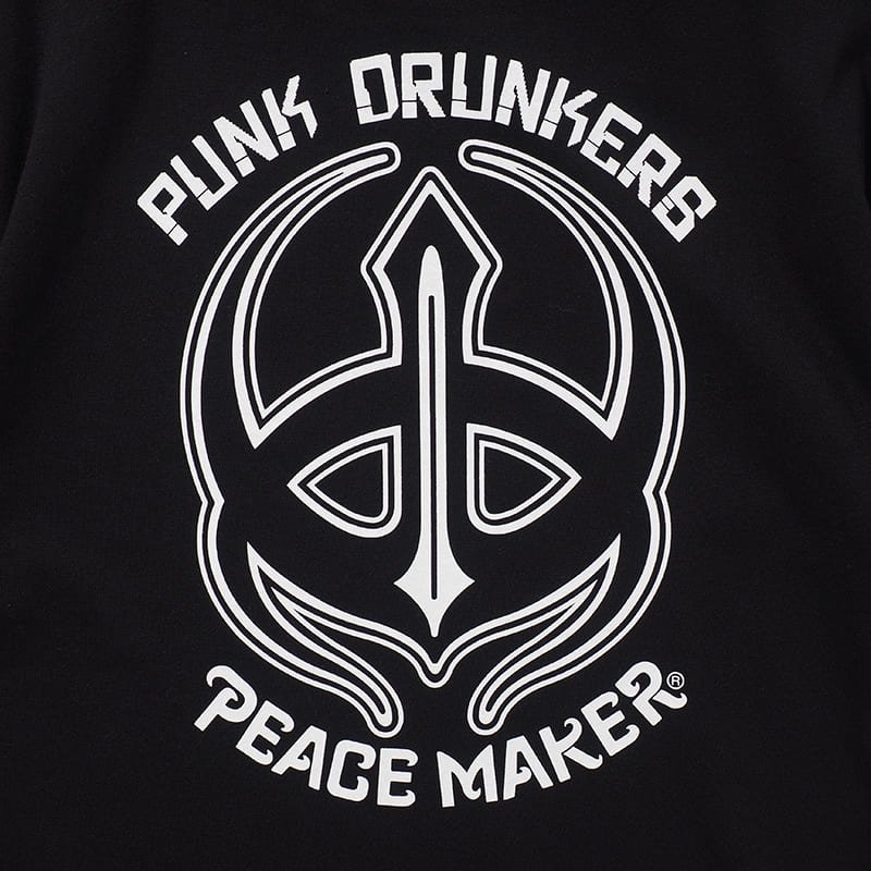 パンクドランカーズ PUNK DRUNKERS PDSxPEACEMAKER TRIBAL鮫人TEE(BLACK)パンクドランカーズTシャツ