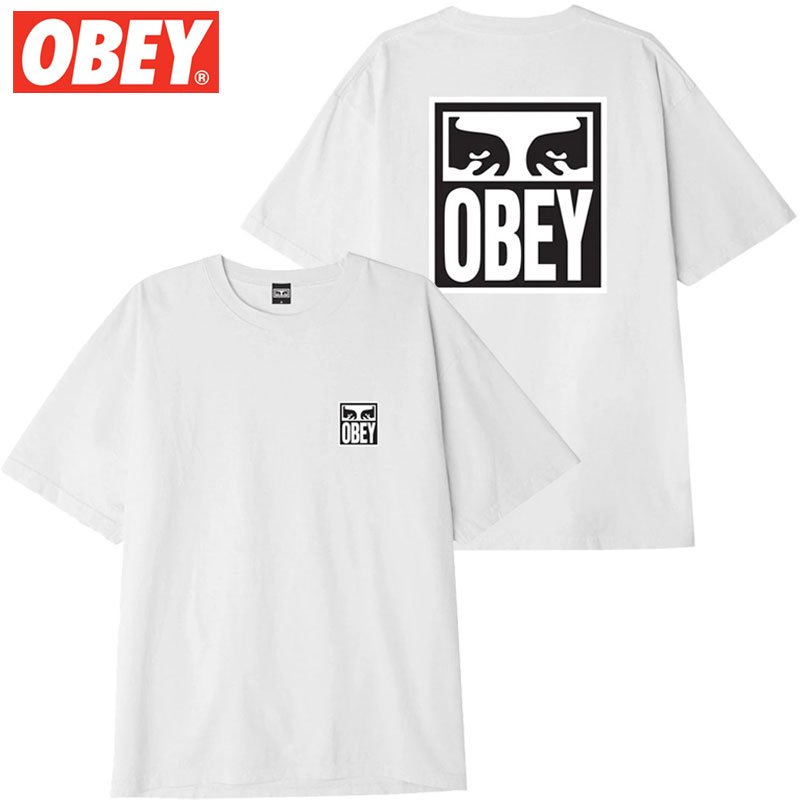 特売 アプリ オベイ Obey Obey icon eyes バックプリント T シャツ