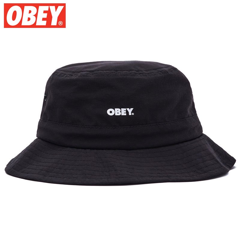 ダークブラウン 茶色 OBEY バケットハット 黒 ボックスロゴ | tatihome.com