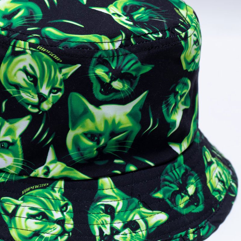 リップンディップ RIPNDIP NEON NERM BUCKET HAT(BLACK)リップン