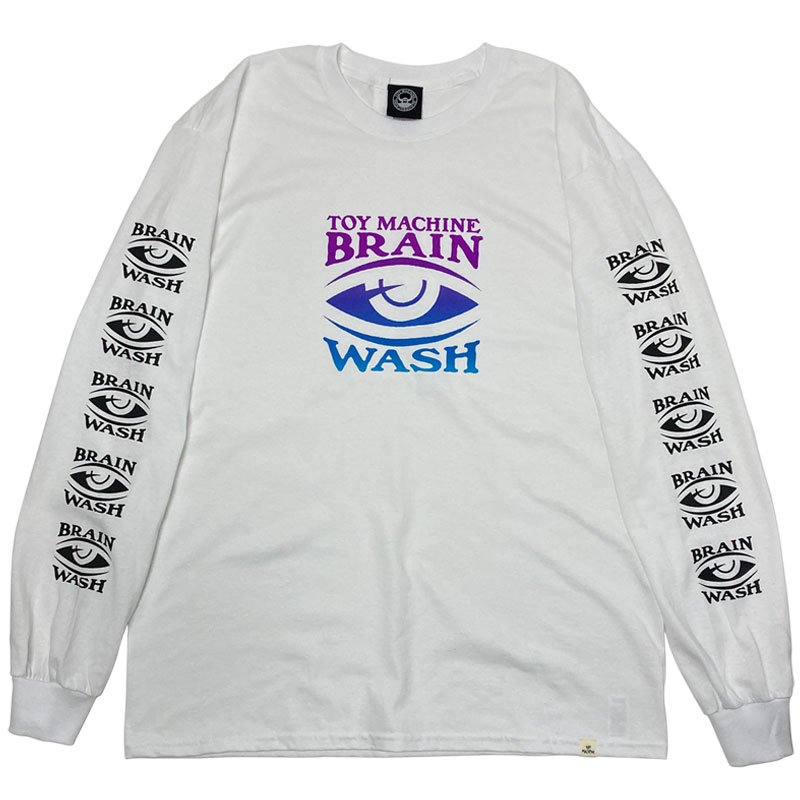 トイマシーン TOY MACHINE BRAINWASH LONG TEE(WHITE)トイマシーンロン