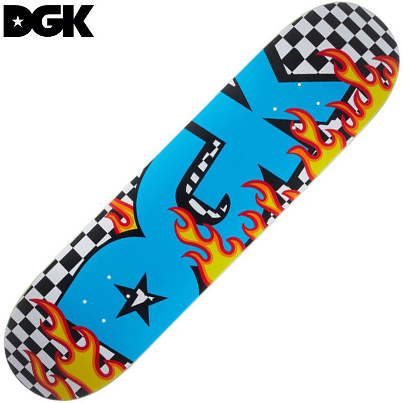DGK ディージーケー スケートボードデッキ 8.06*31.75 黒金 - 通販 