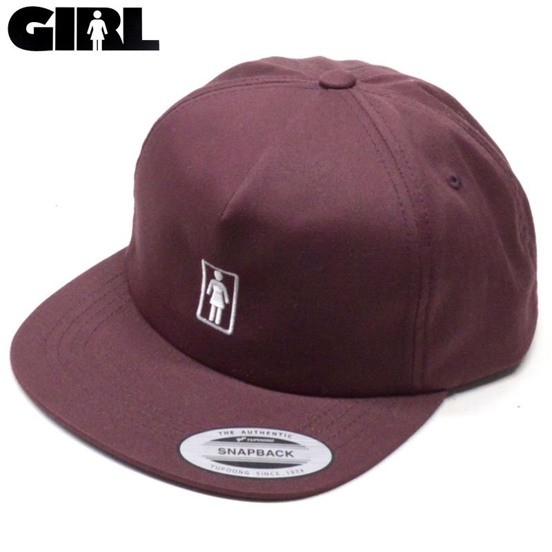 ガール GIRL CLASSIC OG SNAPBACK(MAROON)ガールキャップ GIRLキャップ