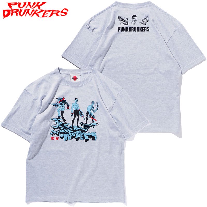 パンクドランカーズ PUNK DRUNKERS PDSxH67 HEROES.TEE(ASH)PUNK