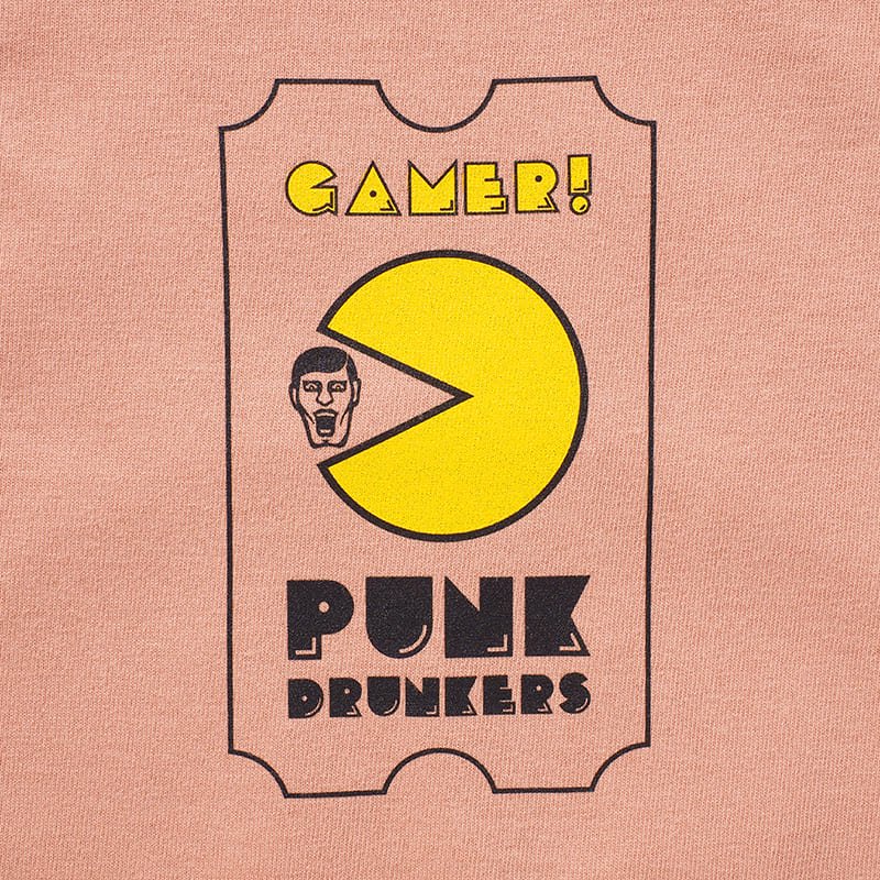 パンクドランカーズ PUNK DRUNKERS PDSxPAC-MAN GAMER.TEE(C.BEIGE 