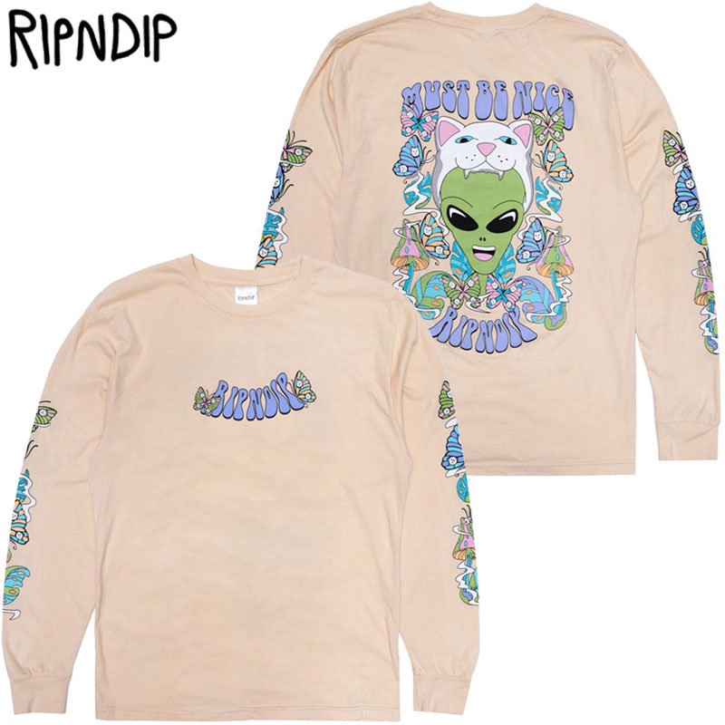 税込】 「RIPNDIP」Think ライトピーチ ロングスリーブTEE Factory T