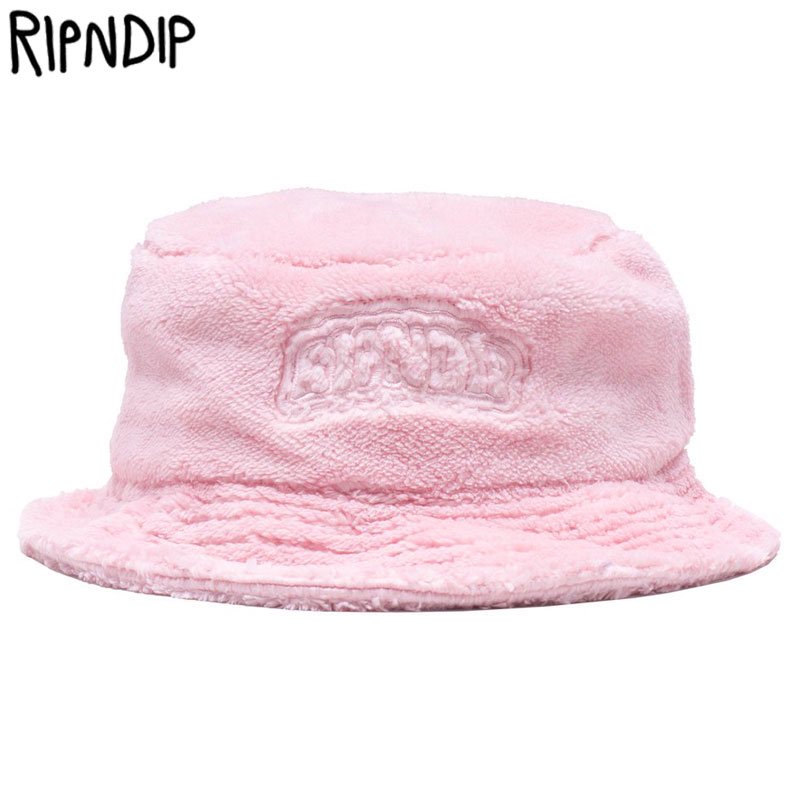 リップンディップ RIPNDIP BUBBLE SHERPA BUCKET HAT(PINK)リップン