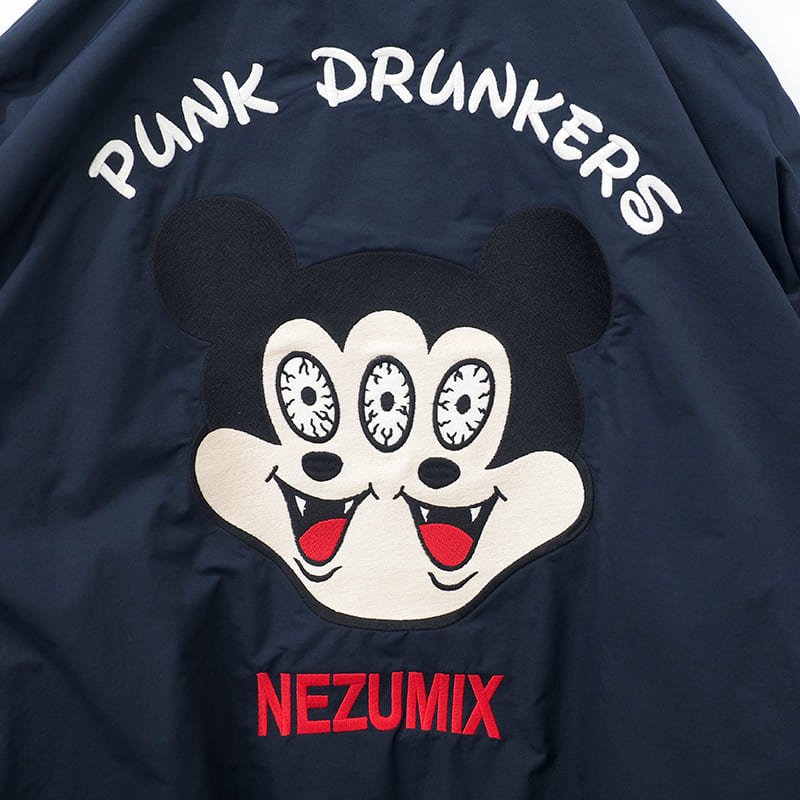 送料無料 パンクドランカーズ PUNK DRUNKERS NEZUMIX.JKT(NAVY)PUNK